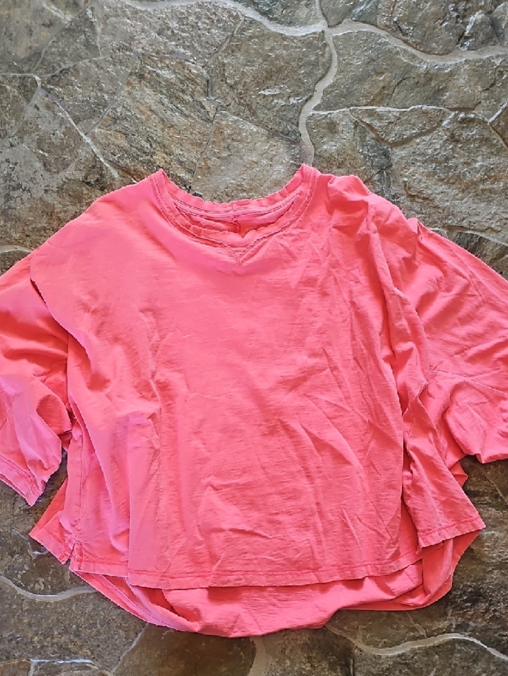 Casual Lightweight Tee Set — Pink and Oatmeal - Picture 3 of 3